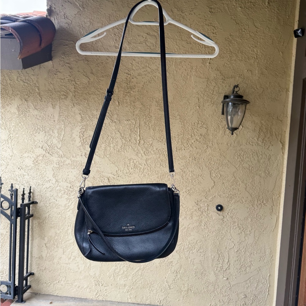 Kate Spade Black Pebbled Leather Shoulder Bag - Picture 2 of 8